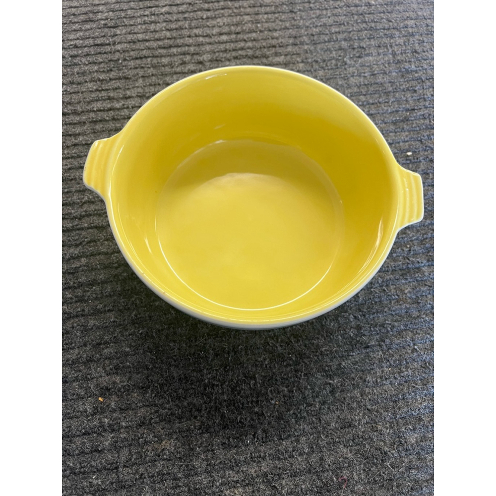 Vintage General Electric Refrigerator Yellow and Gray Hall Ovenware Dish, No Lid - Picture 4 of 10